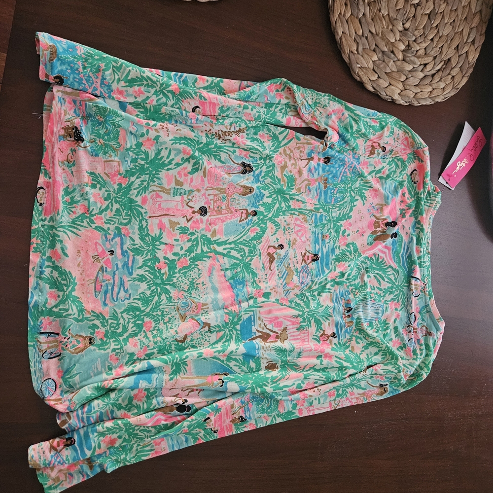Lilly Pulitzer Tropical Print Pajama Top - Picture 3 of 8